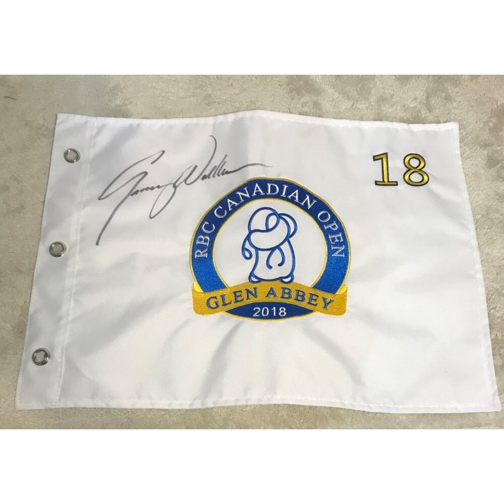 RBC Canadian Open Flag Glen Abbey 18th Hole Signed By Jimmy Walker 2018